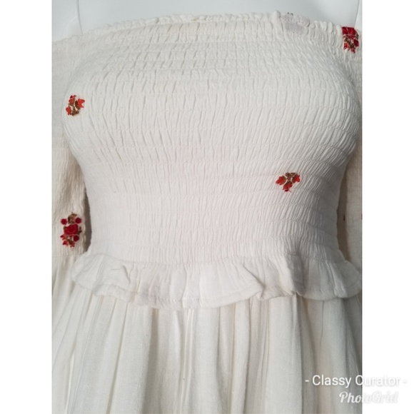 New FREE PEOPLE Counting Daisies Dress in Ivory - Picture 6 of 8